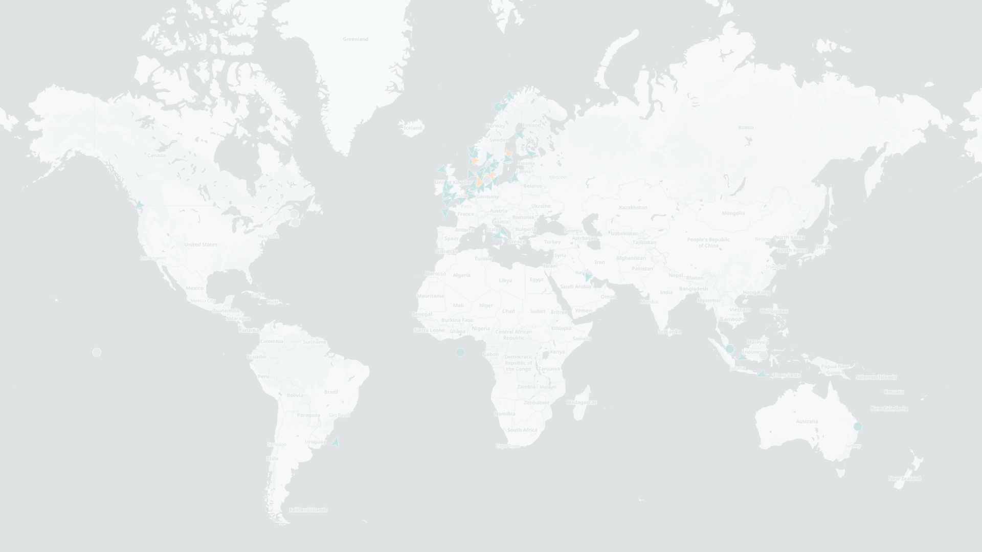 Vessel monitoring system global coverage map